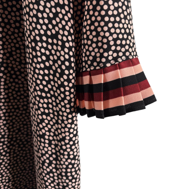 BODEN Size 18 LONG Black/Pink Dots Long Sleeve NWT DRESS