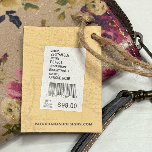 PATRICIA NASH Beige/Multi Leather NWT WALLET