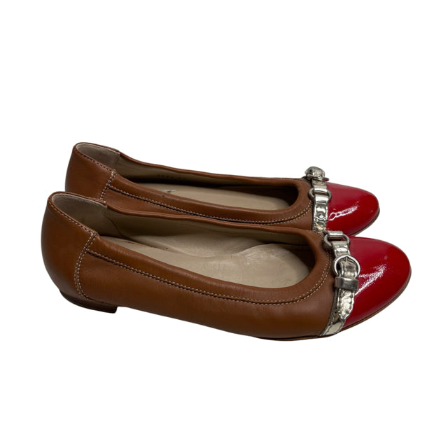 AGL Size 37 Red/Tan Ballet AS IS! SHOE