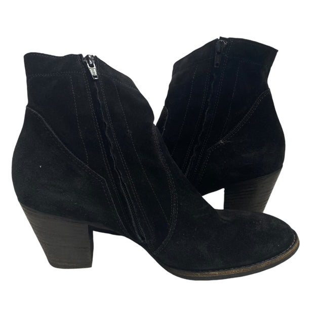 PAUL GREEN Size 7 1/2 Black Ankle Suede BOOT