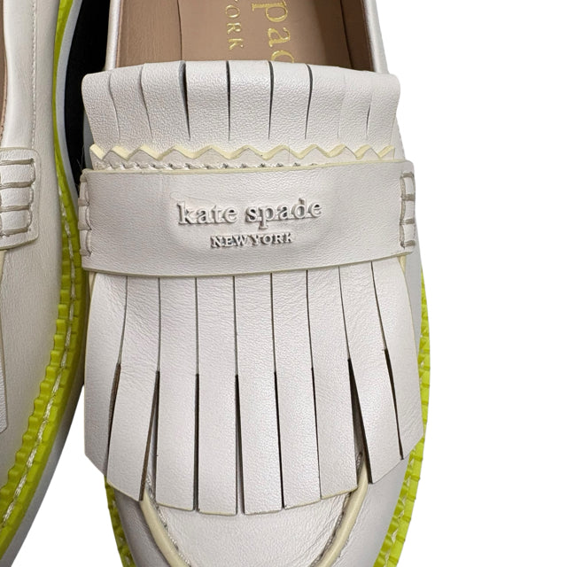 KATE SPADE Size 8 1/2 White Loafer NEW - BOX SHOE