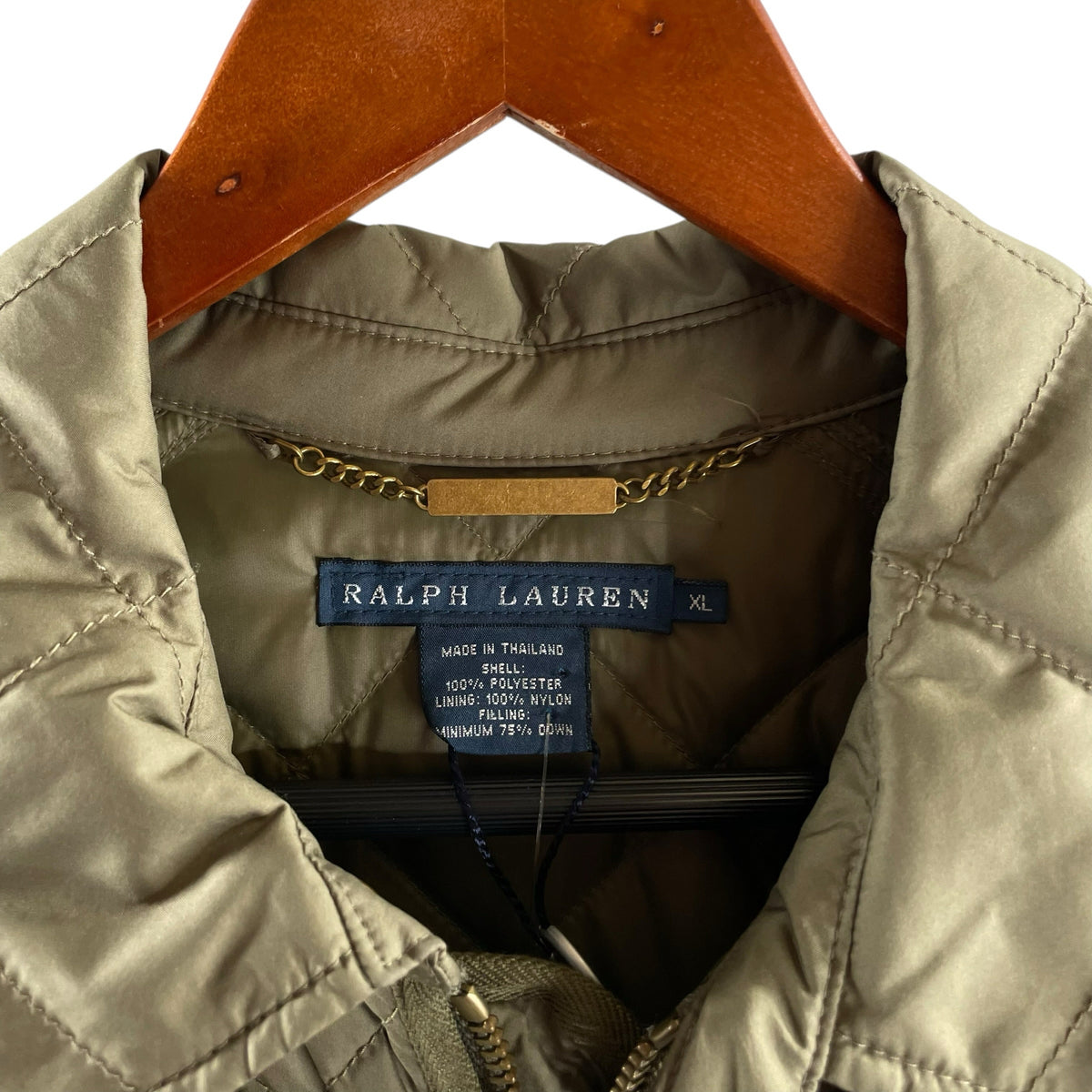 RALPH LAUREN Size X-LARGE Olive Quilted NWT JACKET