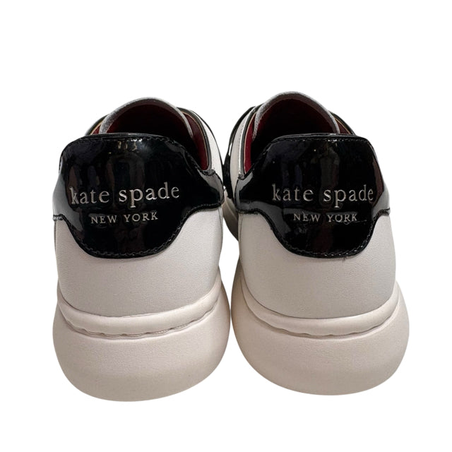 KATE SPADE Size 8 1/2 White/Black Sneaker NEW - BOX SHOE