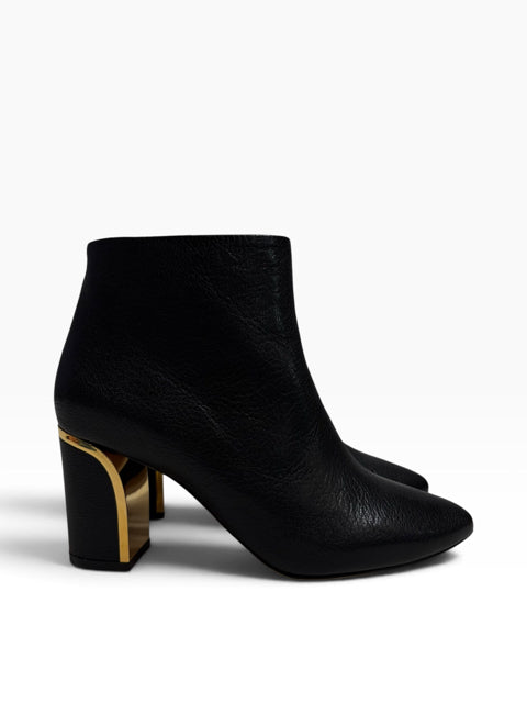 CHLOE Size 37 Black Ankle Leather NWT BOOT