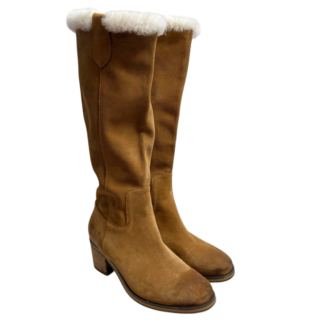 ANTELOPE Size 41 Tan Knee High Suede BOOT