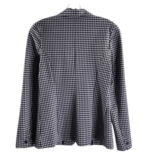 LIVERPOOL Size X-SMALL Black/White GINGHAM Long Sleeve BLAZ / JKT