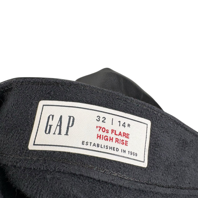 GAP Size 32 Black Faux Leather PANTS