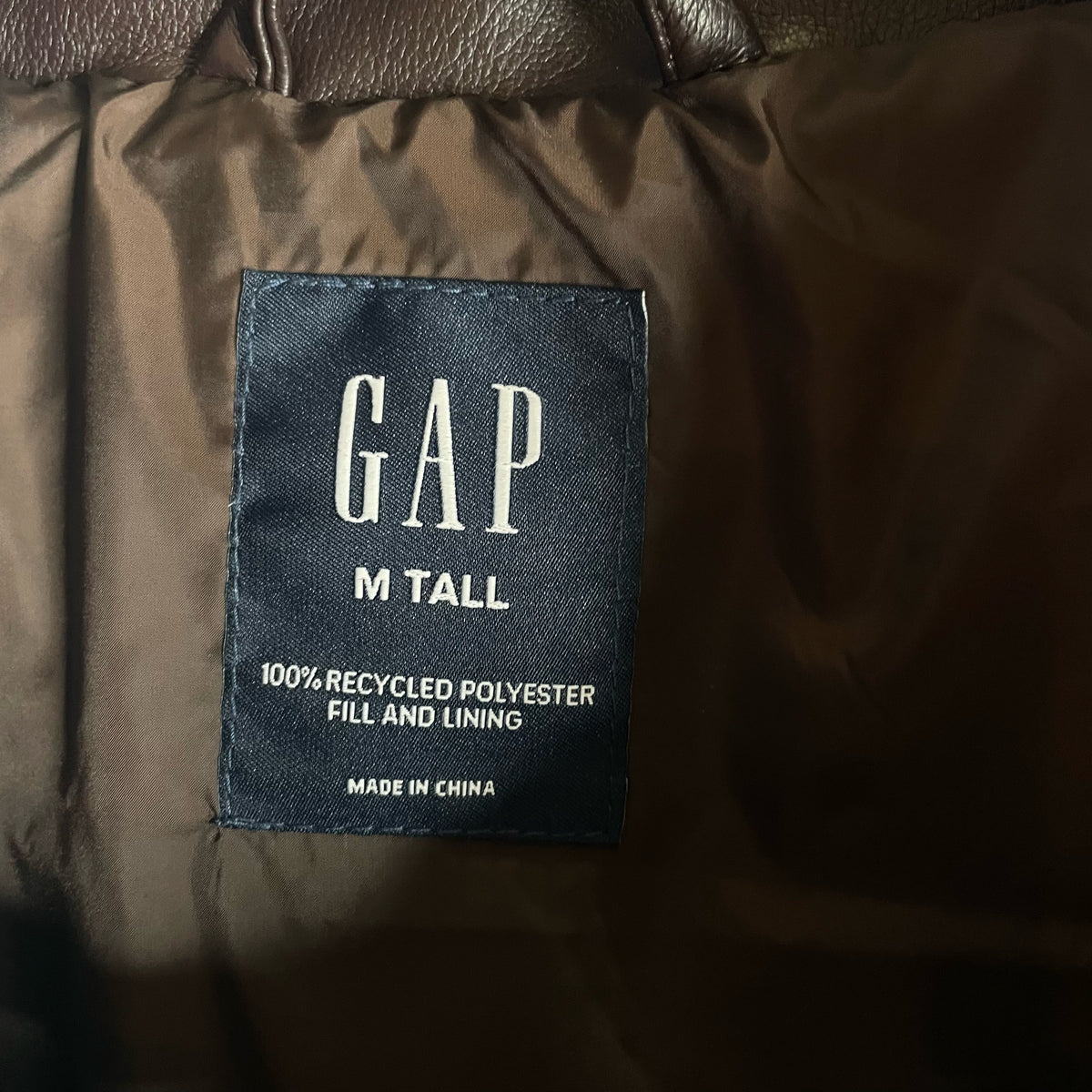 GAP Size MED TALL Brown Poly VEST (OUTER)