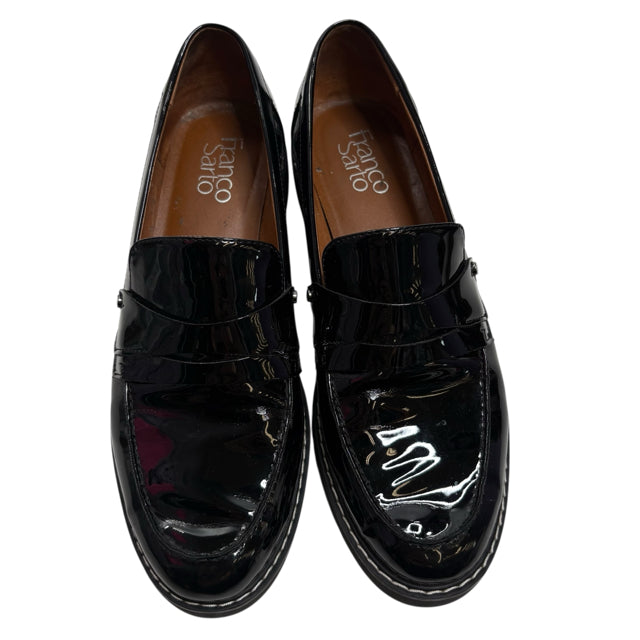 FRANCO SARTO Size 7 Black Loafer Patent Leather SHOE