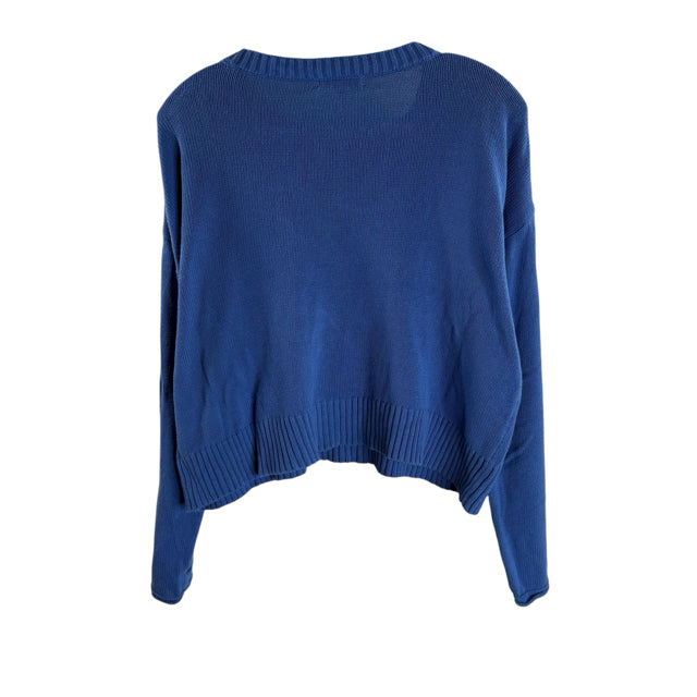 Z SUPPLY Size SMALL Light Blue Long Sleeve Cotton Knit SWEATER