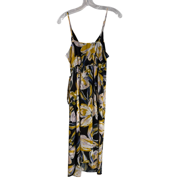 AMOUR VERT Size LARGE B/W/Yellow Print Strappy DRESS