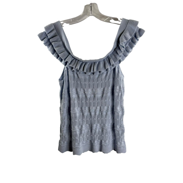 GUESS Size LARGE Light Blue Sleeveless SWEATER