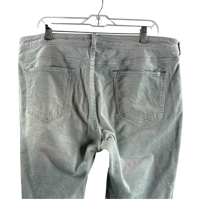 PILCRO Size 34 PETITE Light Blue Wide Leg Corduroy PANTS