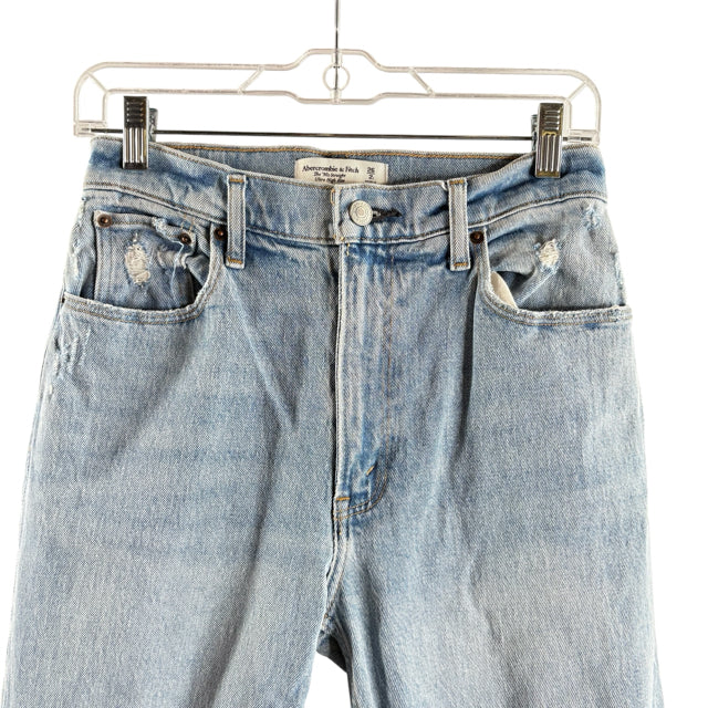 ABERCROMBIE & FITCH Size 26 Light Blue Distressed Denim JEANS