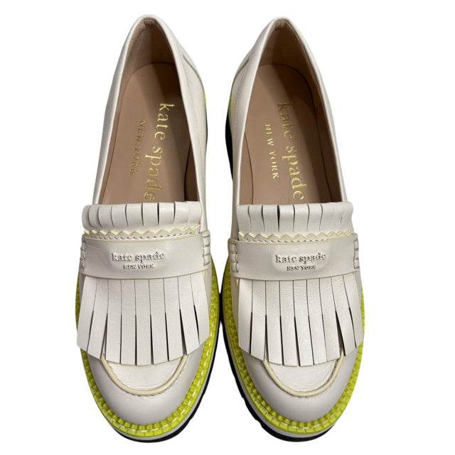KATE SPADE Size 8 1/2 White Loafer NEW - BOX SHOE