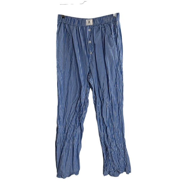 by ANTHROPOLOGIE Size SMALL Light Blue/White Stripe Elastic Waist Cotton PANTS