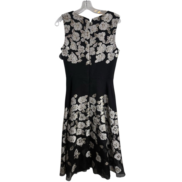LELA ROSE for TARGET Size 10/12 Black/Silver Floral Sleeveless DRESS