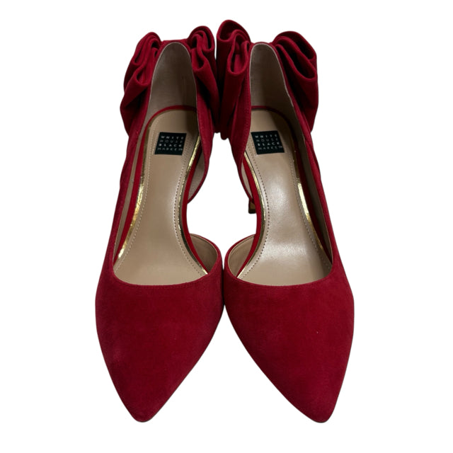 WHBM Size 9 1/2 Red Pump Suede NWT SHOE