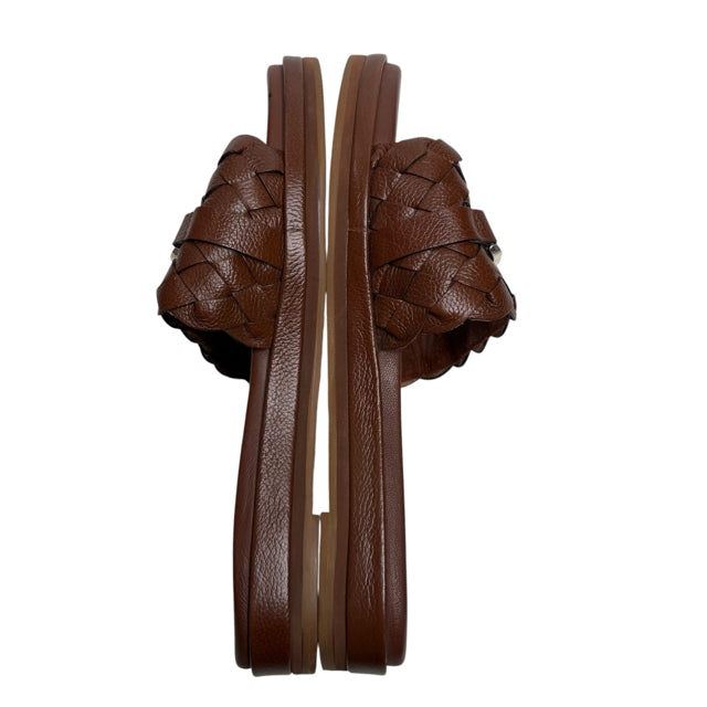 BRIGHTON Size 9 Brown Slide Sandals Leather NWOT SHOE