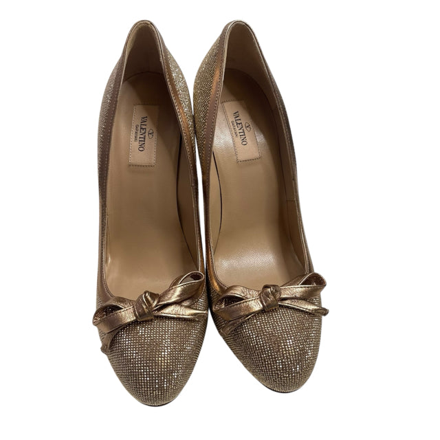 VALENTINO Size 39 Gold Evening NWT SHOE