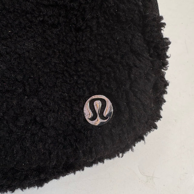 LULULEMON Black Curly Fur Waist Bag PURSE