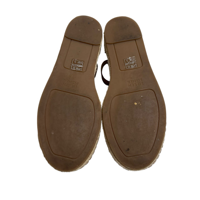 EILEEN FISHER Size 7 Brown Ankle Strap SHOE