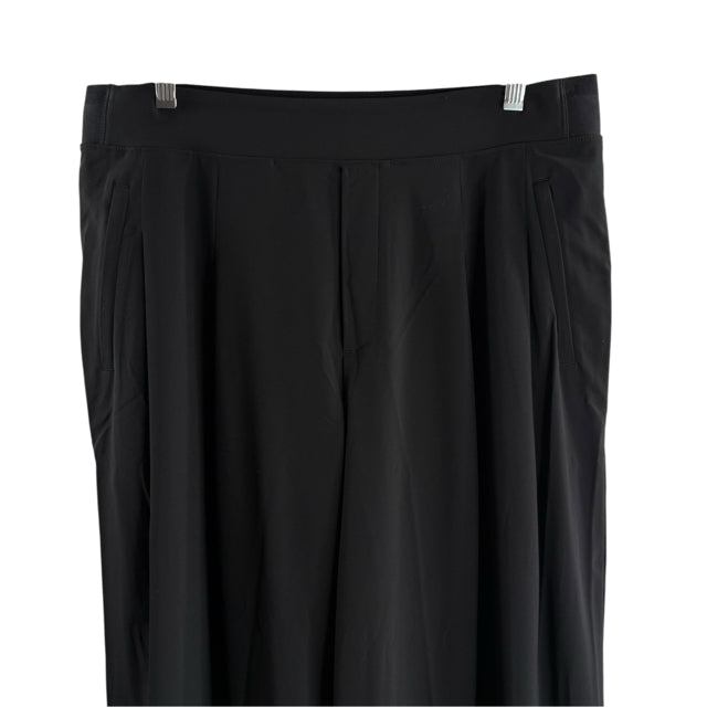 ATHLETA Size 16 Black Wide Leg Polyester Blend ACTIVE PANT