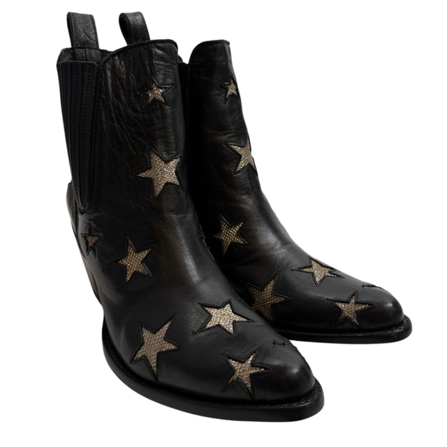 MEXICANA Size 42 Black/Silver Cowboy Leather NWOT BOOT