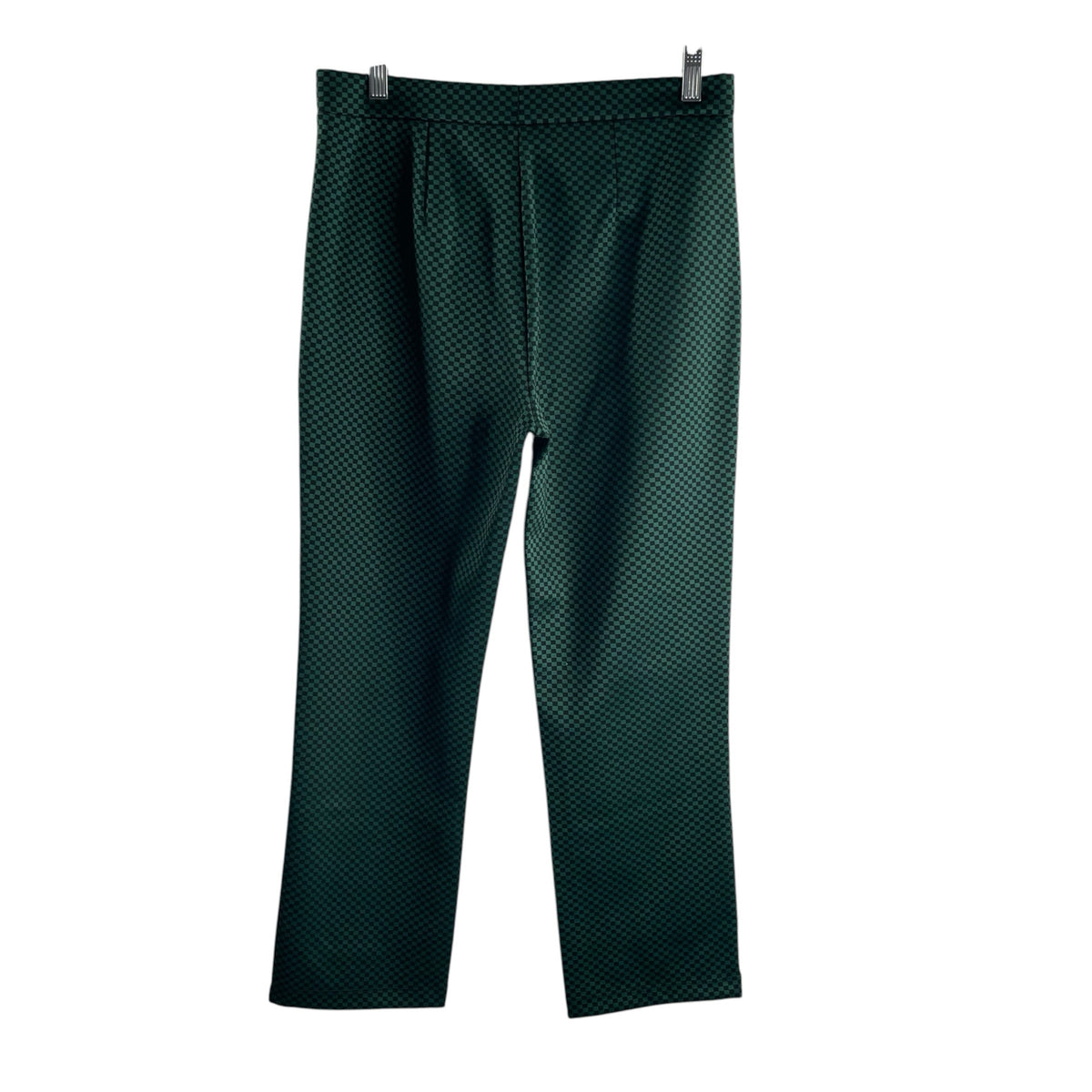 SANCTUARY Size LARGE Green/Black Check Elastic Waist Polyester Blend PANTS