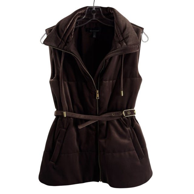 WH HOUSE/BLK MKT Size XXS Brown Velour VEST (OUTER)