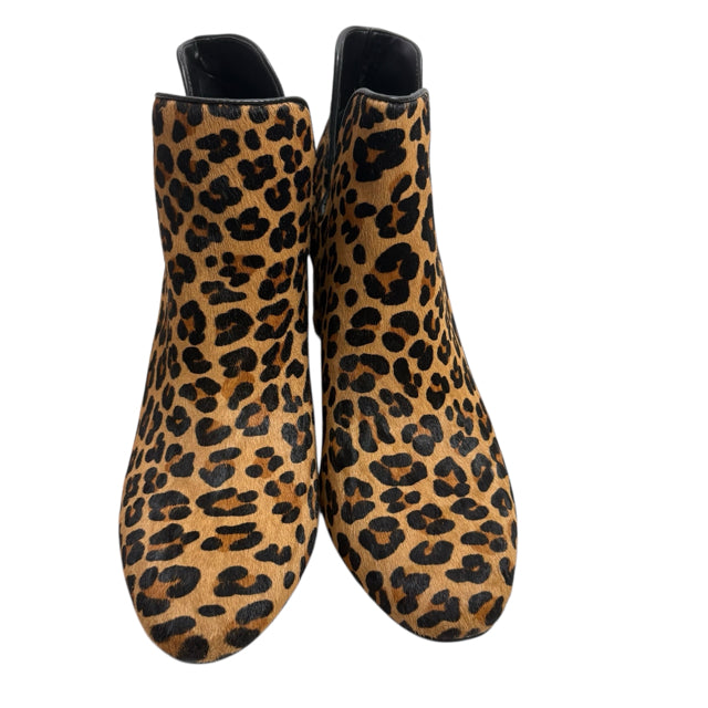 CHICOS Size 9 1/2 Brown/Black Ankle Haircalf SHOE