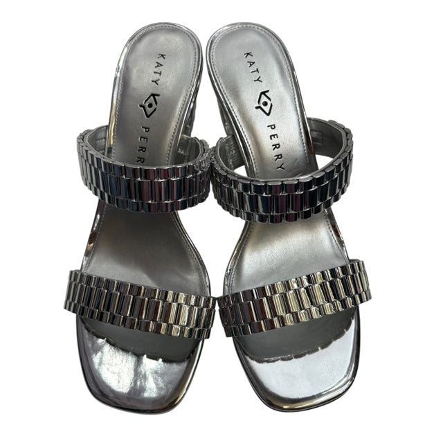 KATY PERRY Size 9 1/2 Silver High Sandal Links NWOT SHOE