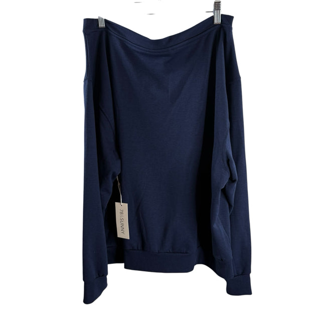 78 & SUNNY Size X-LARGE Navy Long Sleeve NWT TOP