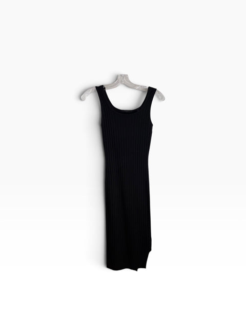 ALL SAINTS Size SMALL Black Sleeveless Ribbed DRESS