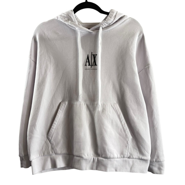A/X Size MED White Logo Long Sleeve Hoodie TOP