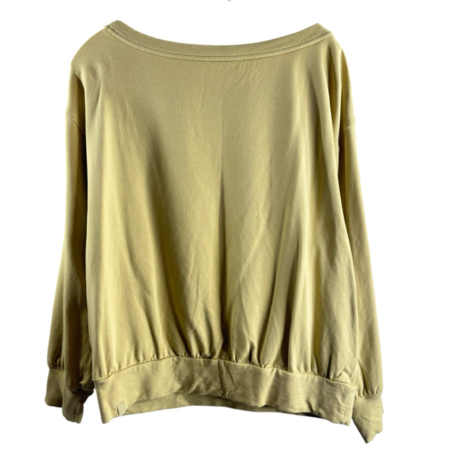 LULULEMON Size MEDIUM Light Yellow Knot Front Sweatshirt ACTIVE TOP