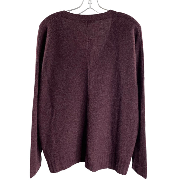 NAKED CASHMERE Size SMALL Maroon Long Sleeve V-NK Cashmere SWEATER