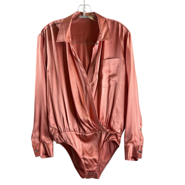 ALEXANDER WANG Size 4 Salmon Long Sleeve BLOUSE