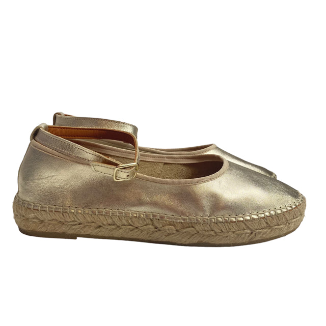 ANTHROPOLOGIE Size 9 Gold Espadrille NWOT SHOE