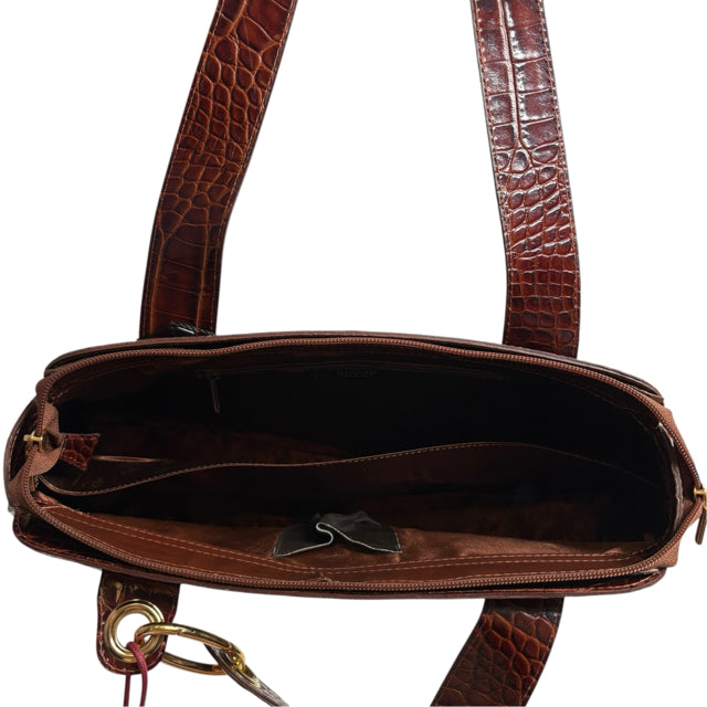 RIPANI Brown Croc Look PURSE