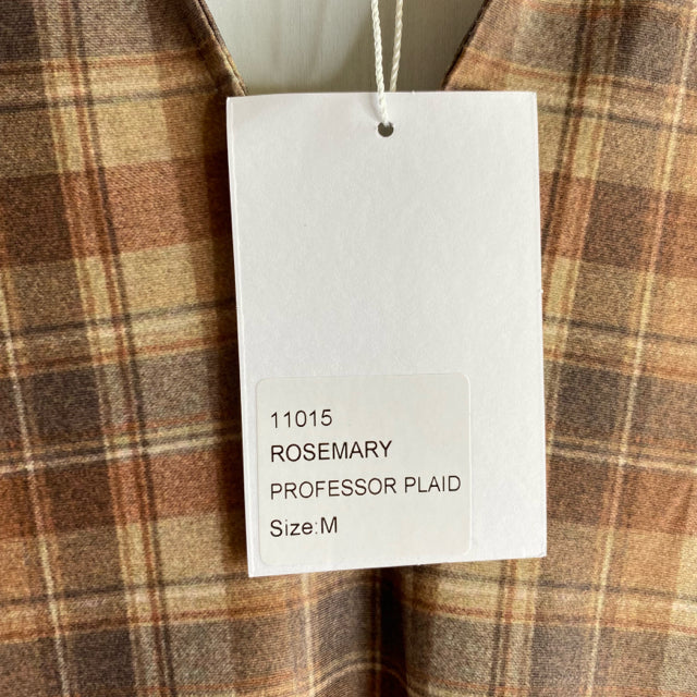 SMITH & QUINN Size MEDIUM Brown Plaid Long Sleeve Polyester Blend NWT DRESS
