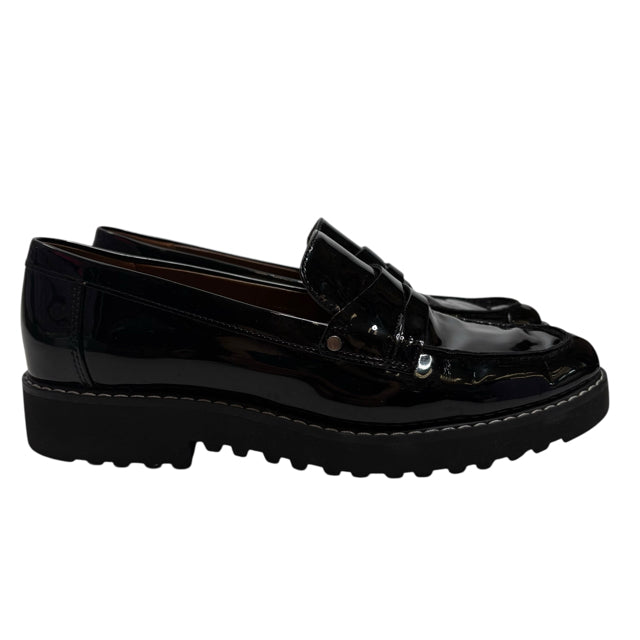 FRANCO SARTO Size 7 Black Loafer Patent Leather SHOE