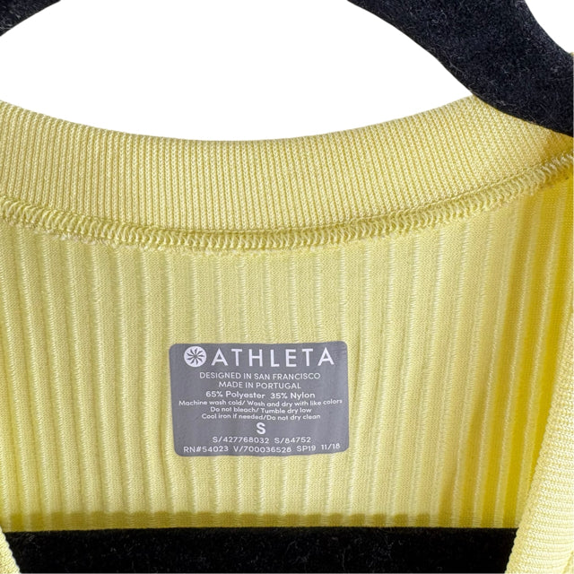 ATHLETA Size SMALL Yellow Tank ACTIVE TOP