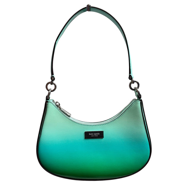KATE SPADE Green/Blue Wash Leather Small Shoulder PURSE