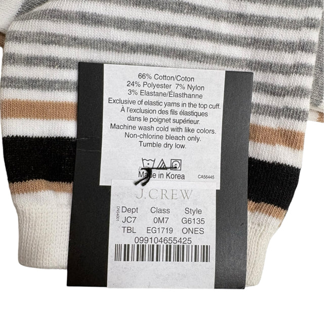 J CREW White/Tan SOCKS