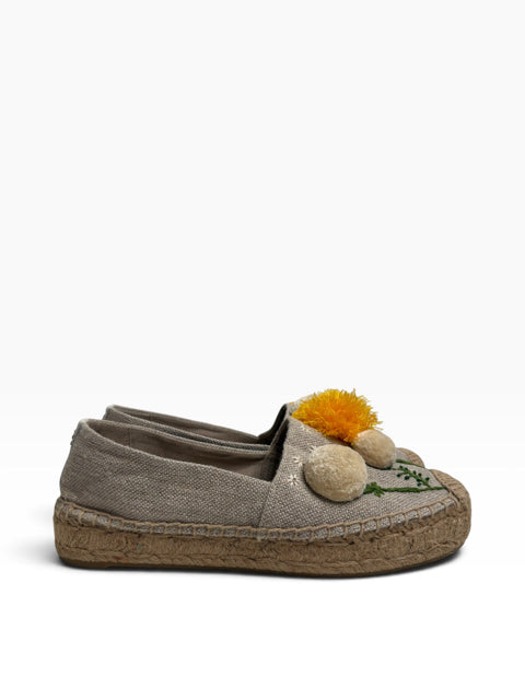 TORY BURCH Size 6 1/2 Beige Espadrille SHOE