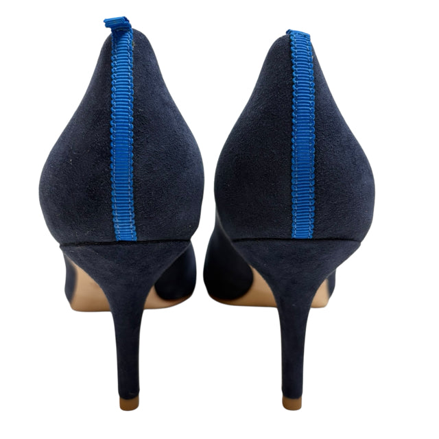 BODEN Size 40 Navy/Green Pump Suede NEW - BOX SHOE