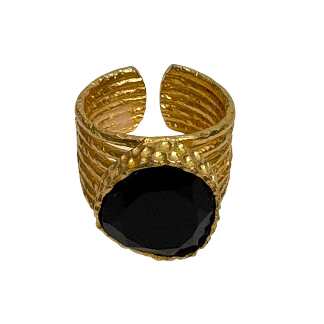 CHRISTINA GREENE 18K Gold Plated Gold Adjustable RING