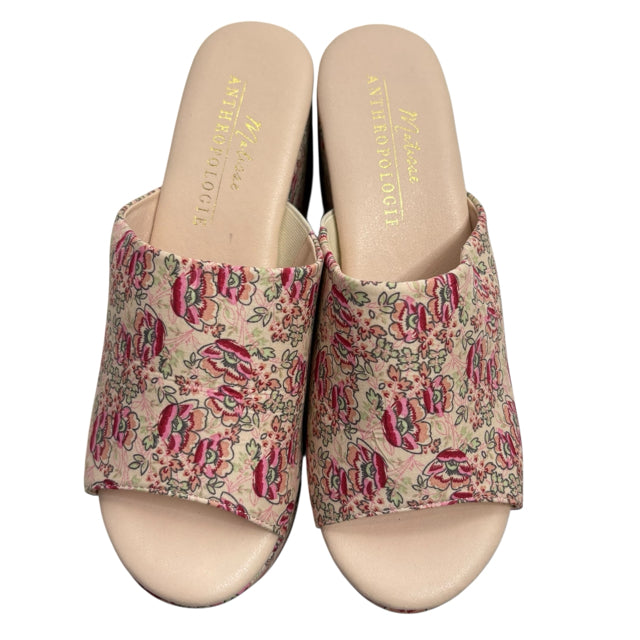 MATISSE Size 10 Cream/Pink Wedge Heel Floral NWOT SHOE