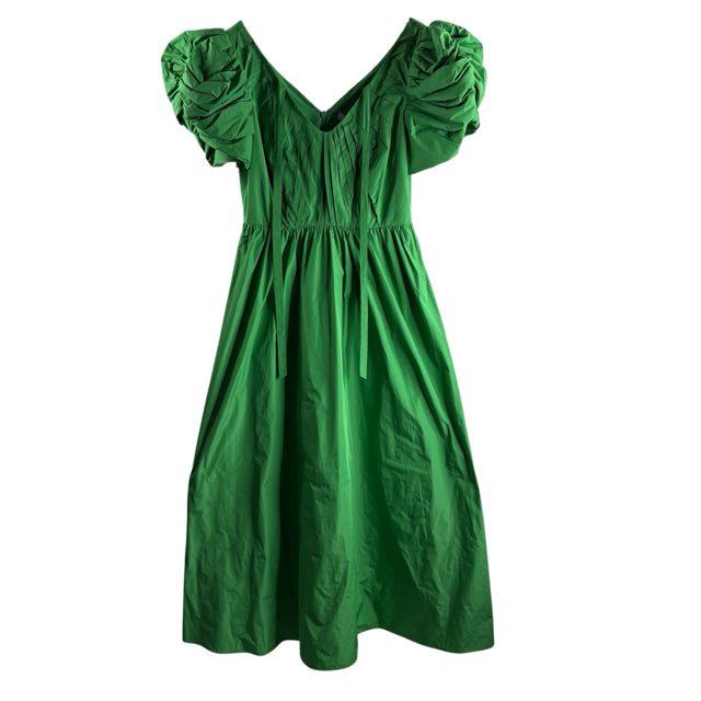 ANTONIO MELANI Size 6 Green Puff Sleeve Polyester NWT DRESS